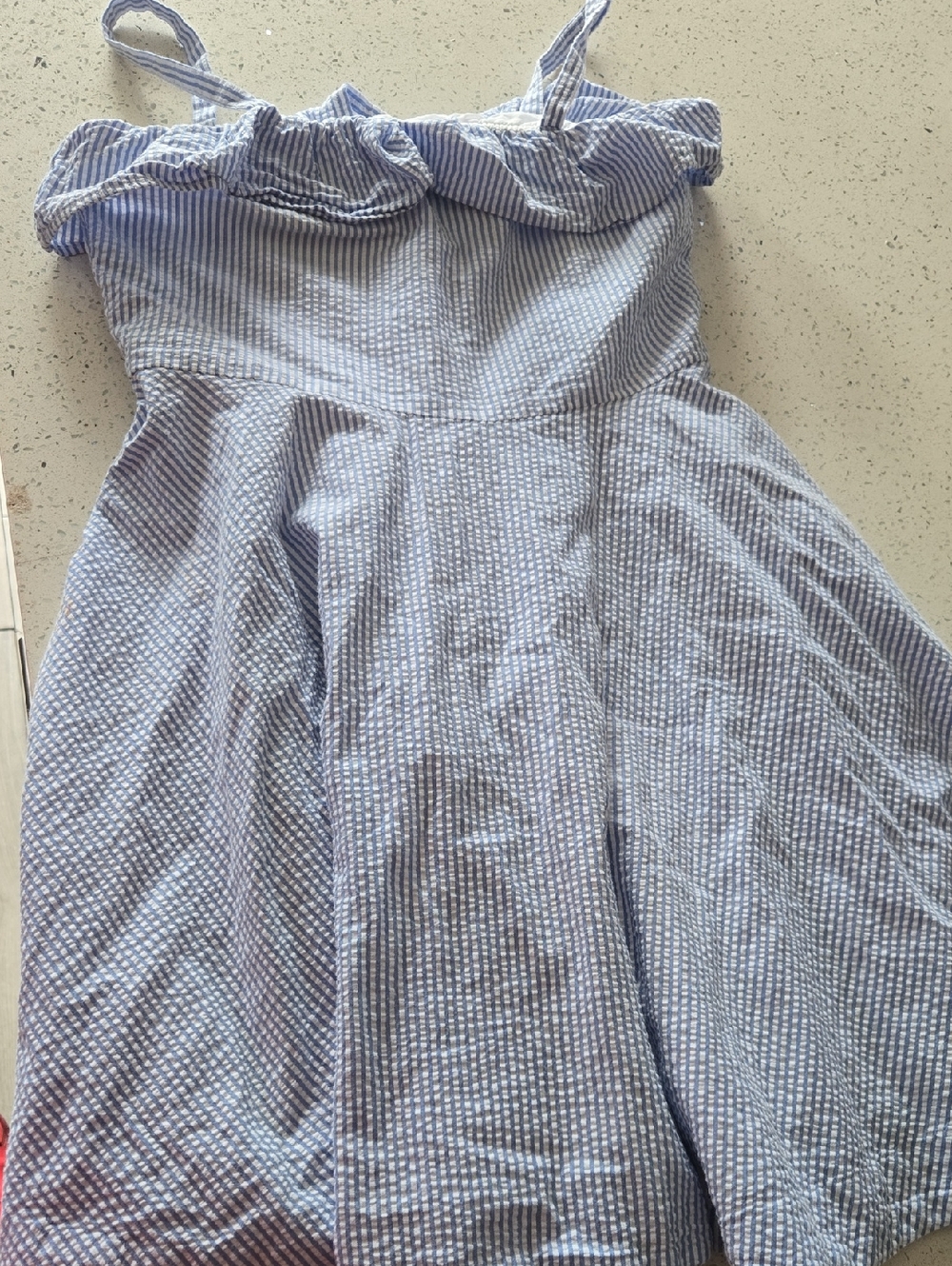 Polo by Ralph Lauren Light Blue and White Striped Dress